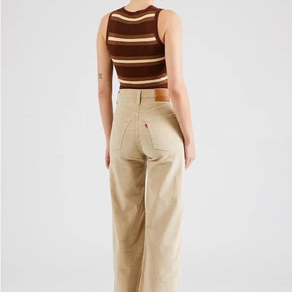 Stylish Tan Wide-Leg Pants size 26 - Picture 4 of 11